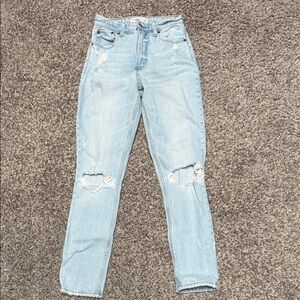 Abercrombie Light Blue Distressed Women Jeans
